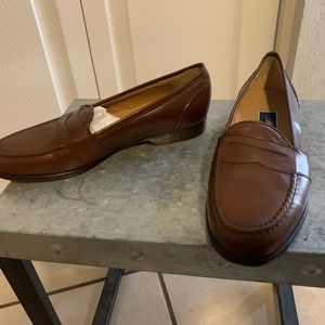 Bragano Mens Leather Penny Loafers C00917 Brown Size US 7.5